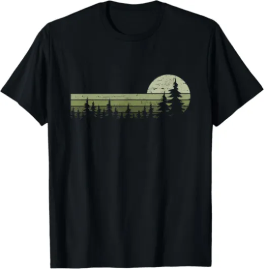 Trees Wildlife Nature Vintage Forest T-Shirt